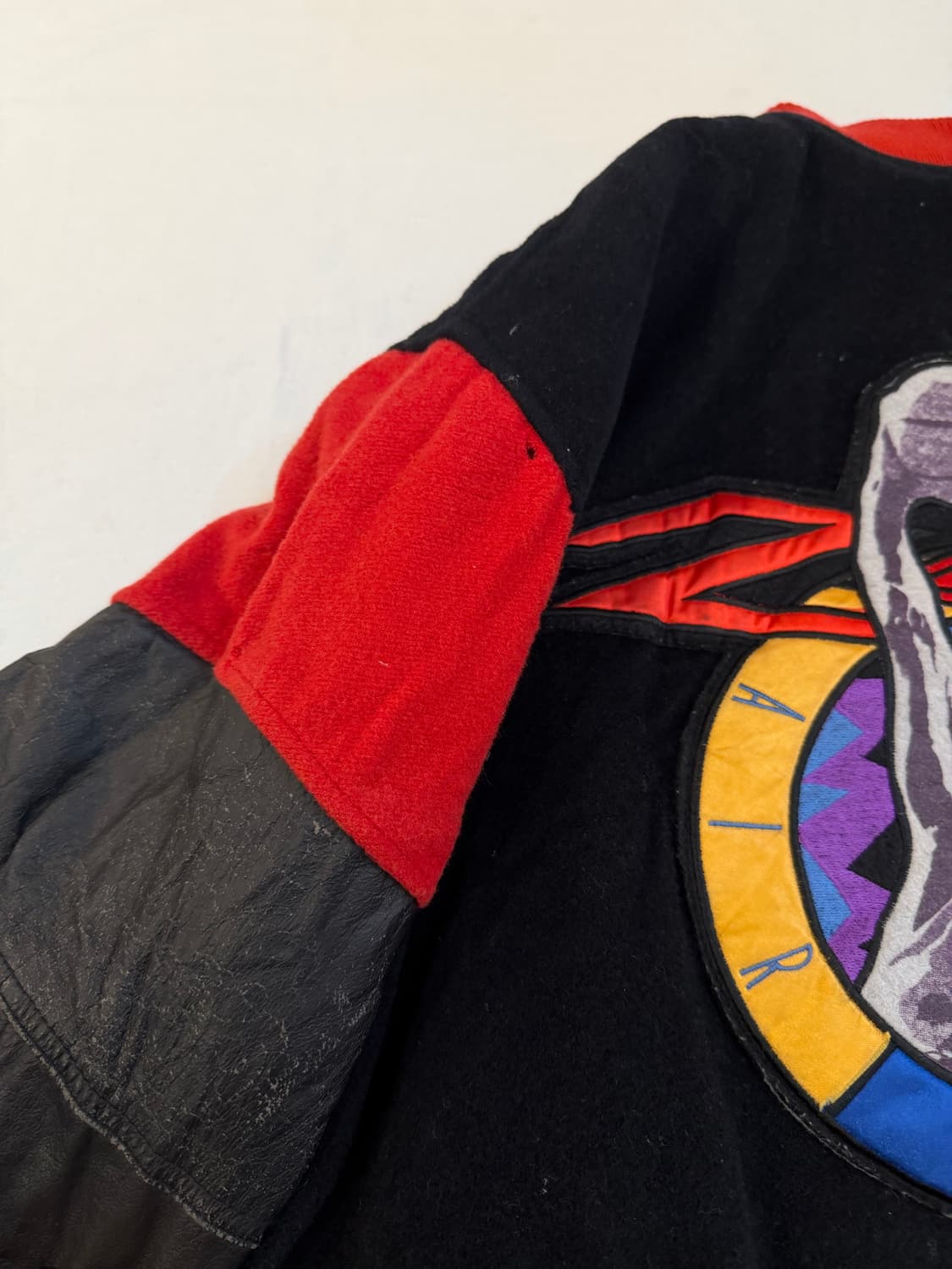 90s 나이키 조던 아카이브 가죽 울 바시티 자켓 상품이미지2