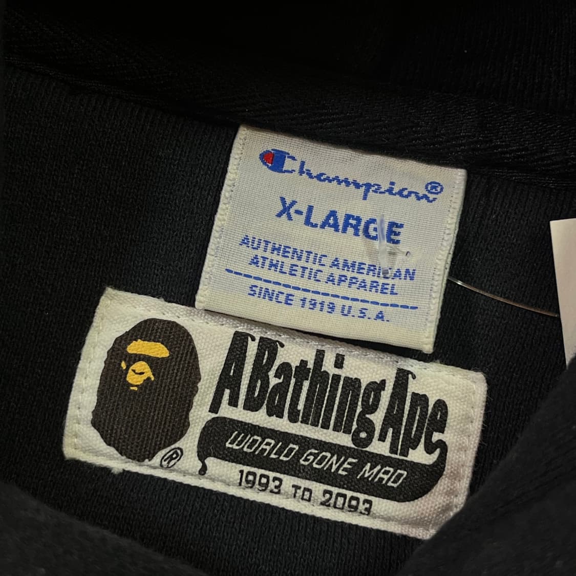 베이프 x 챔피온 빅로고 후드티 상품이미지6