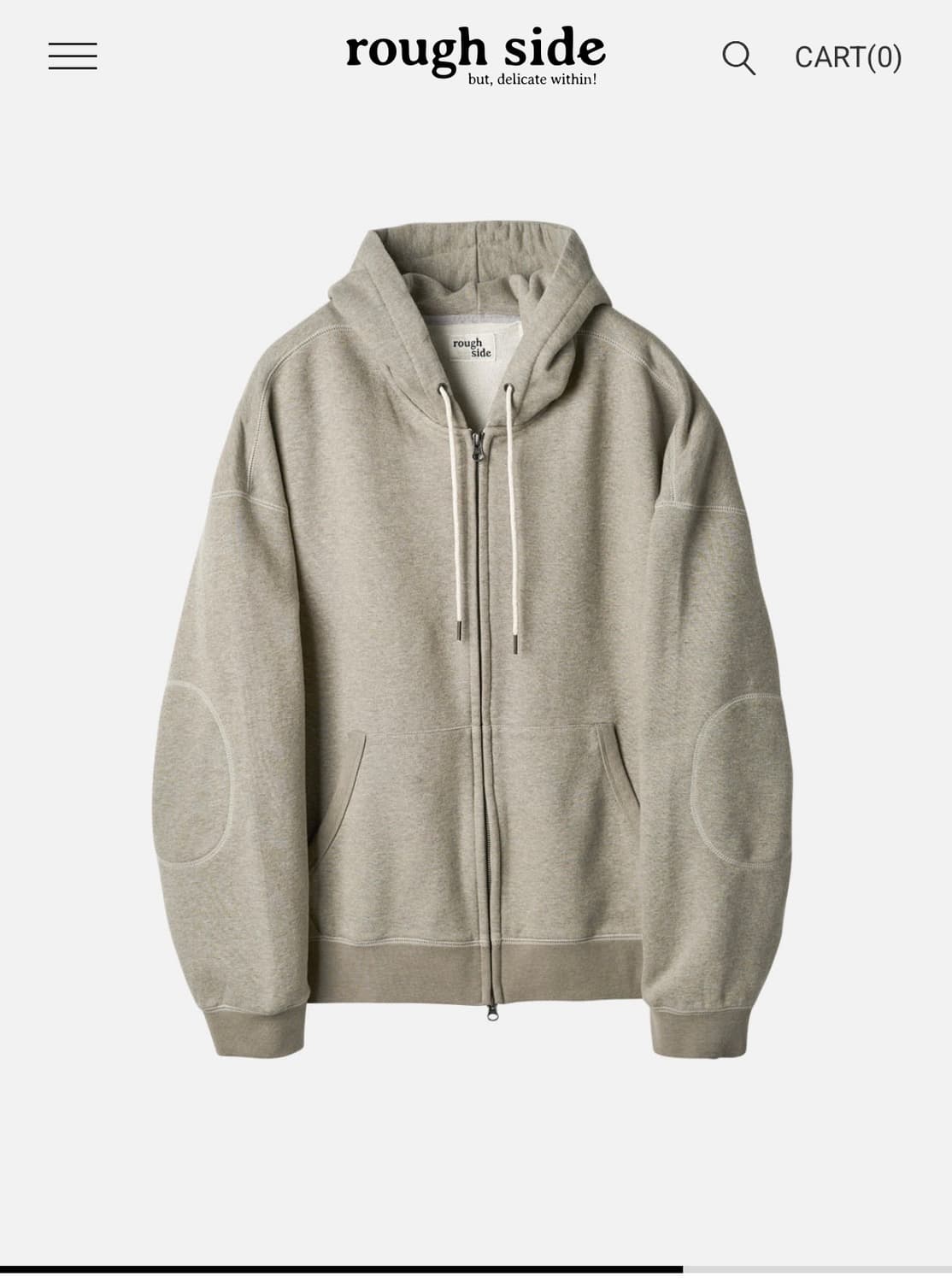 [러프사이드] 오버사이즈 후드집업 Humus 2size 상품이미지1