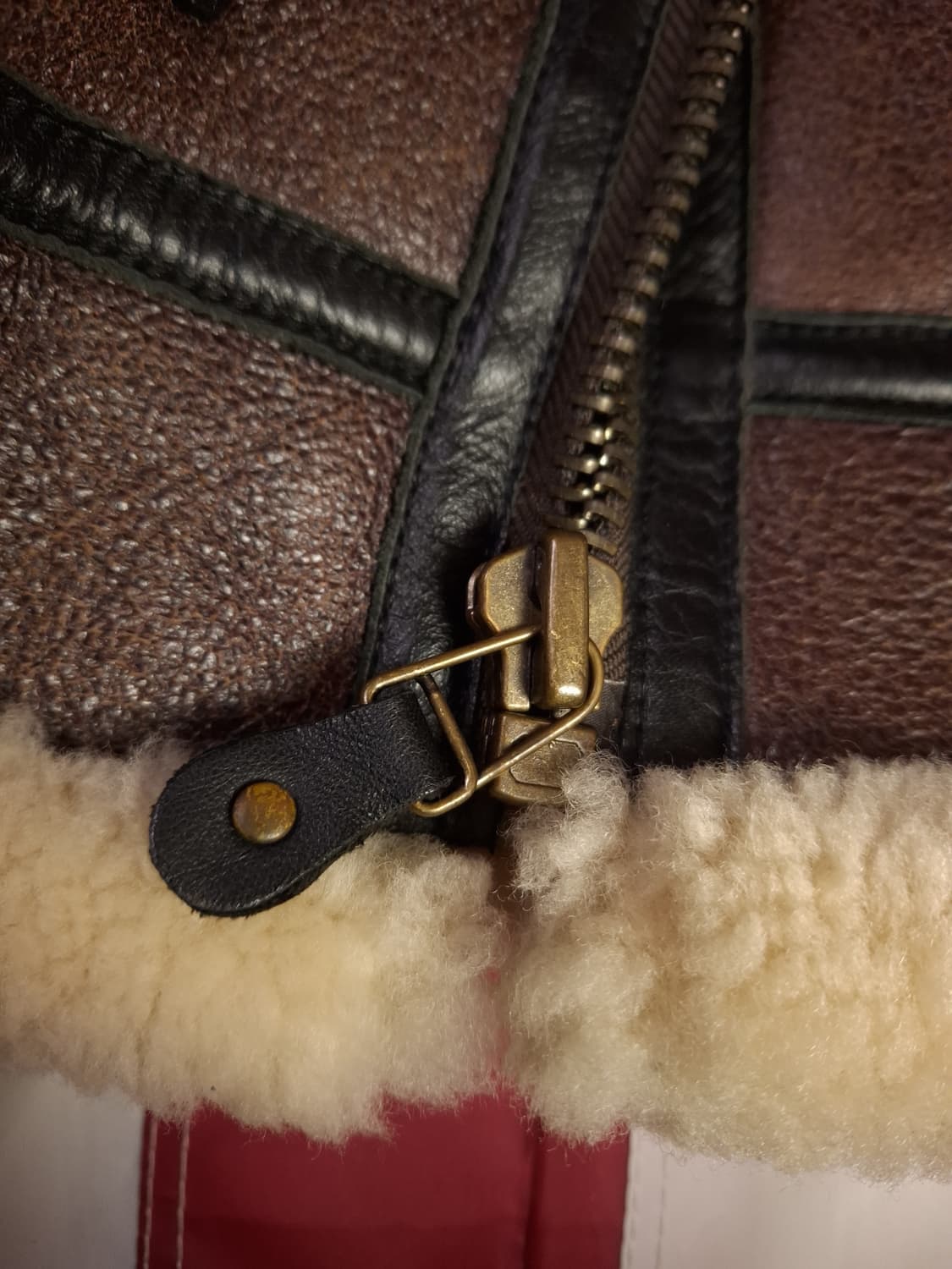 90's 일본판 미공군 B-3 TYPE 리얼레더 항공 폭격기 무스탕 상품이미지7