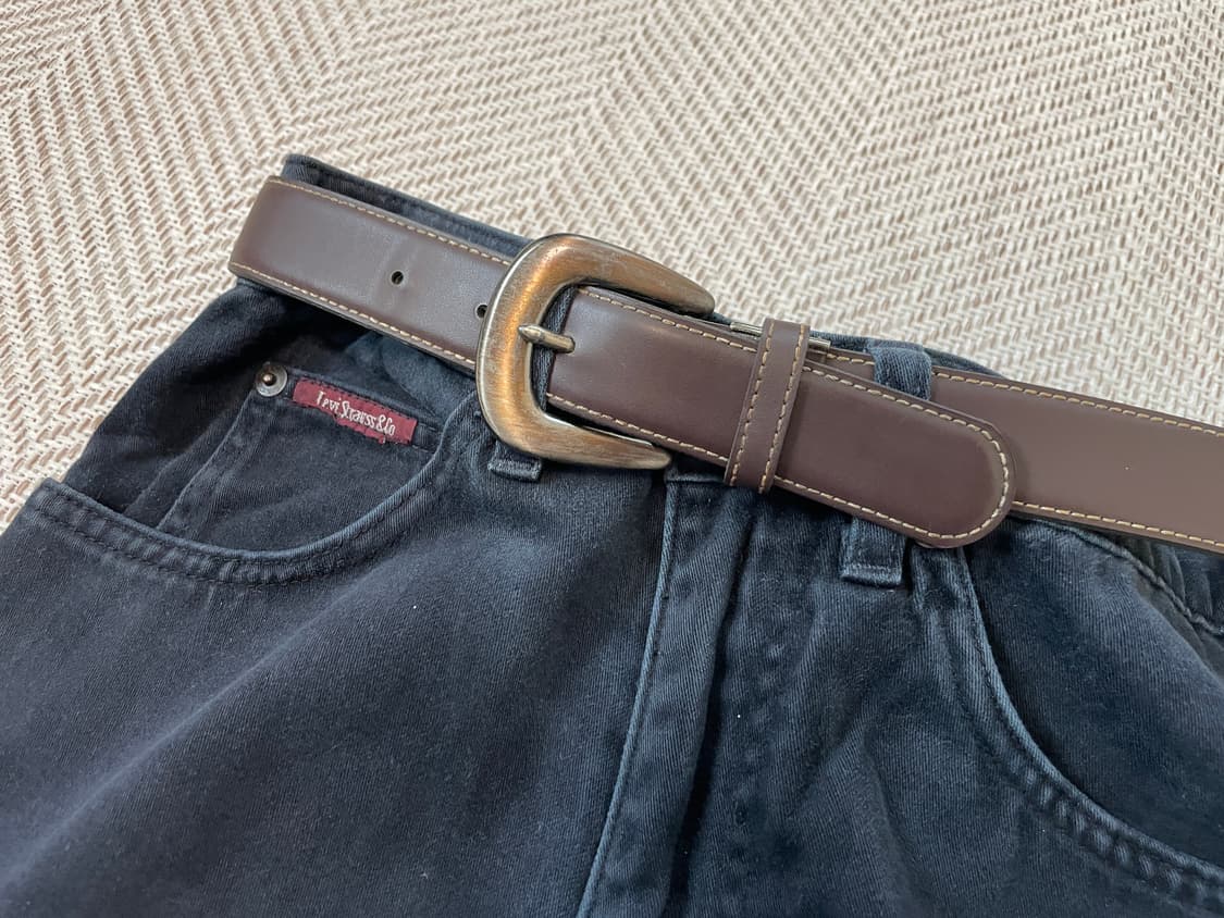 빈티지 브라운 버클 벨트 J03871 상품이미지2