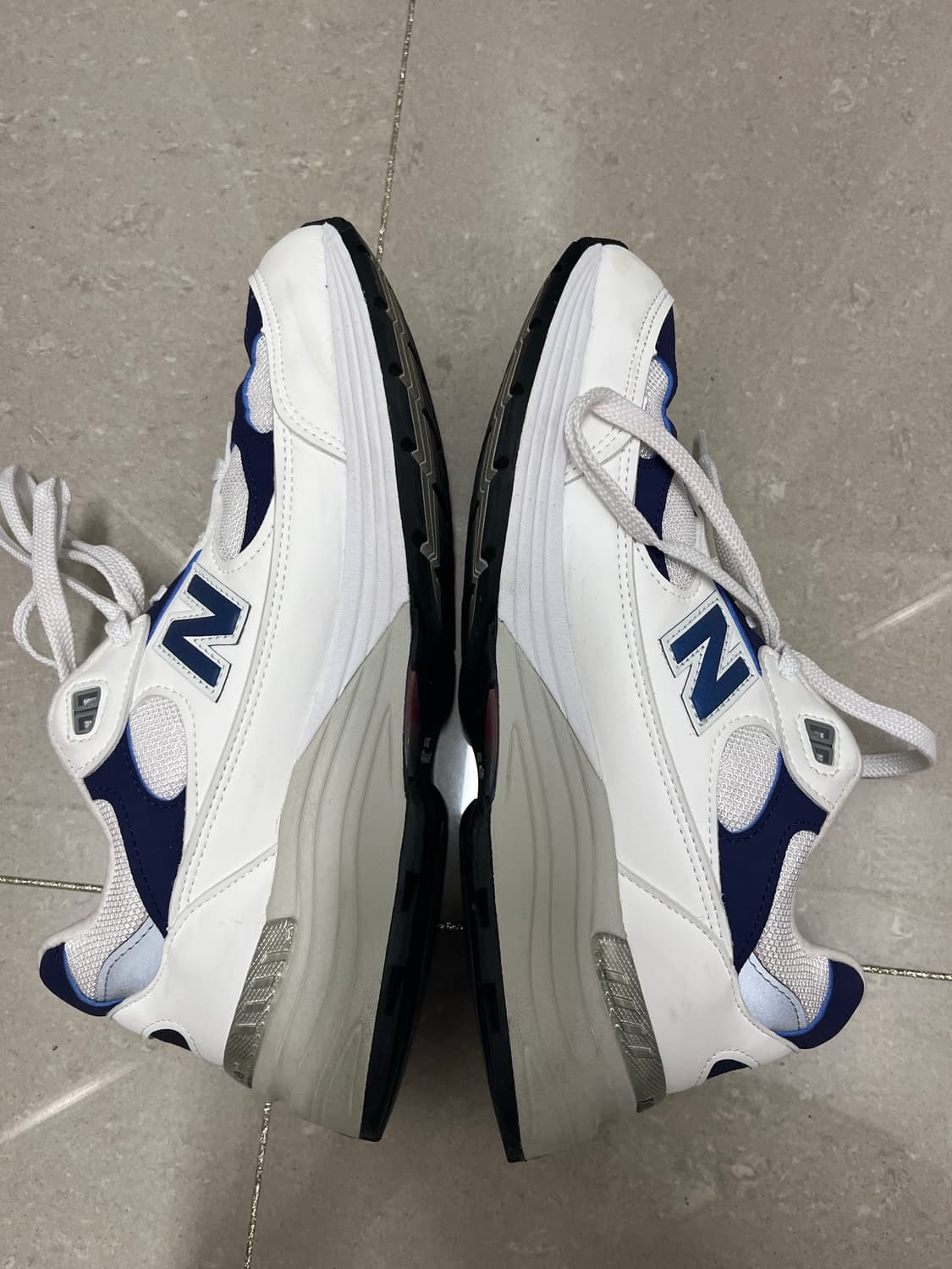 뉴발란스 992 메이드 인 USA 화이트 네이비 /270 상품이미지5