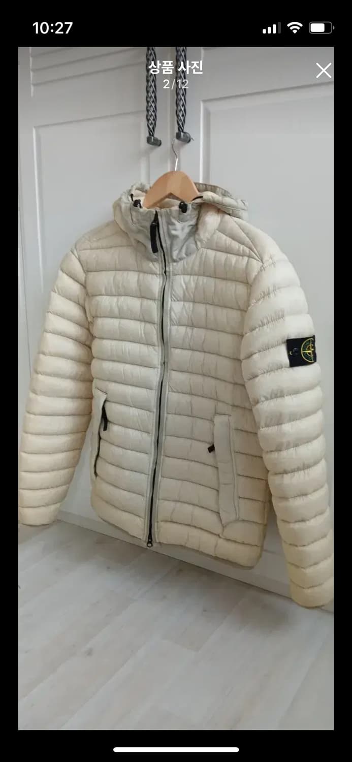 스톤아일랜드 패딩 M화이트/아이보리 다 사요 상품이미지1