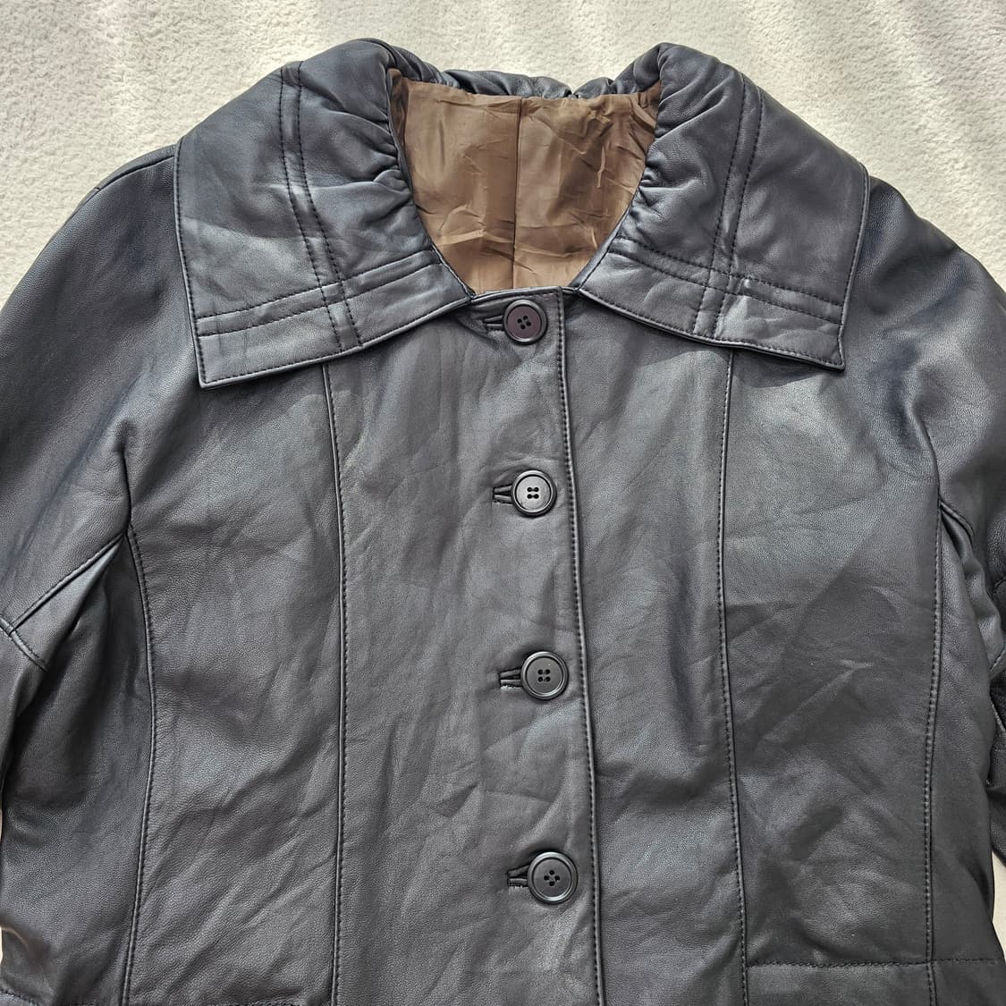 M 여성 카라포인트 양가죽 자켓 상품이미지3