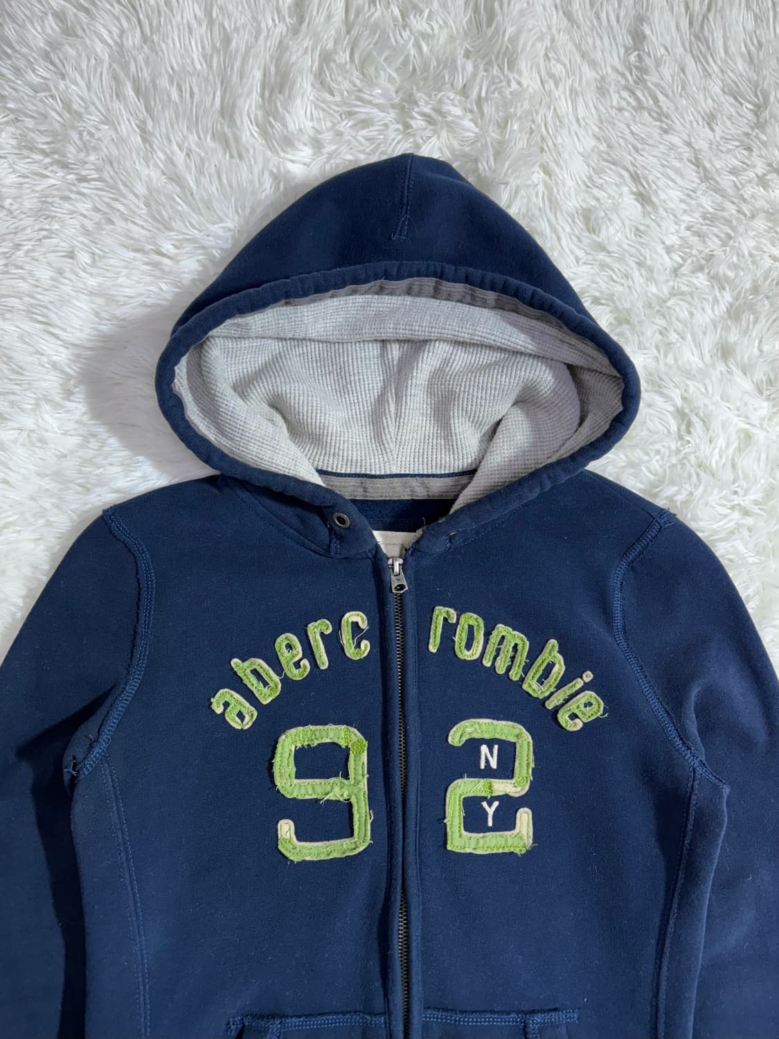 아베크롬비 네이비 빅로고 투웨이 후드집업  상품이미지5