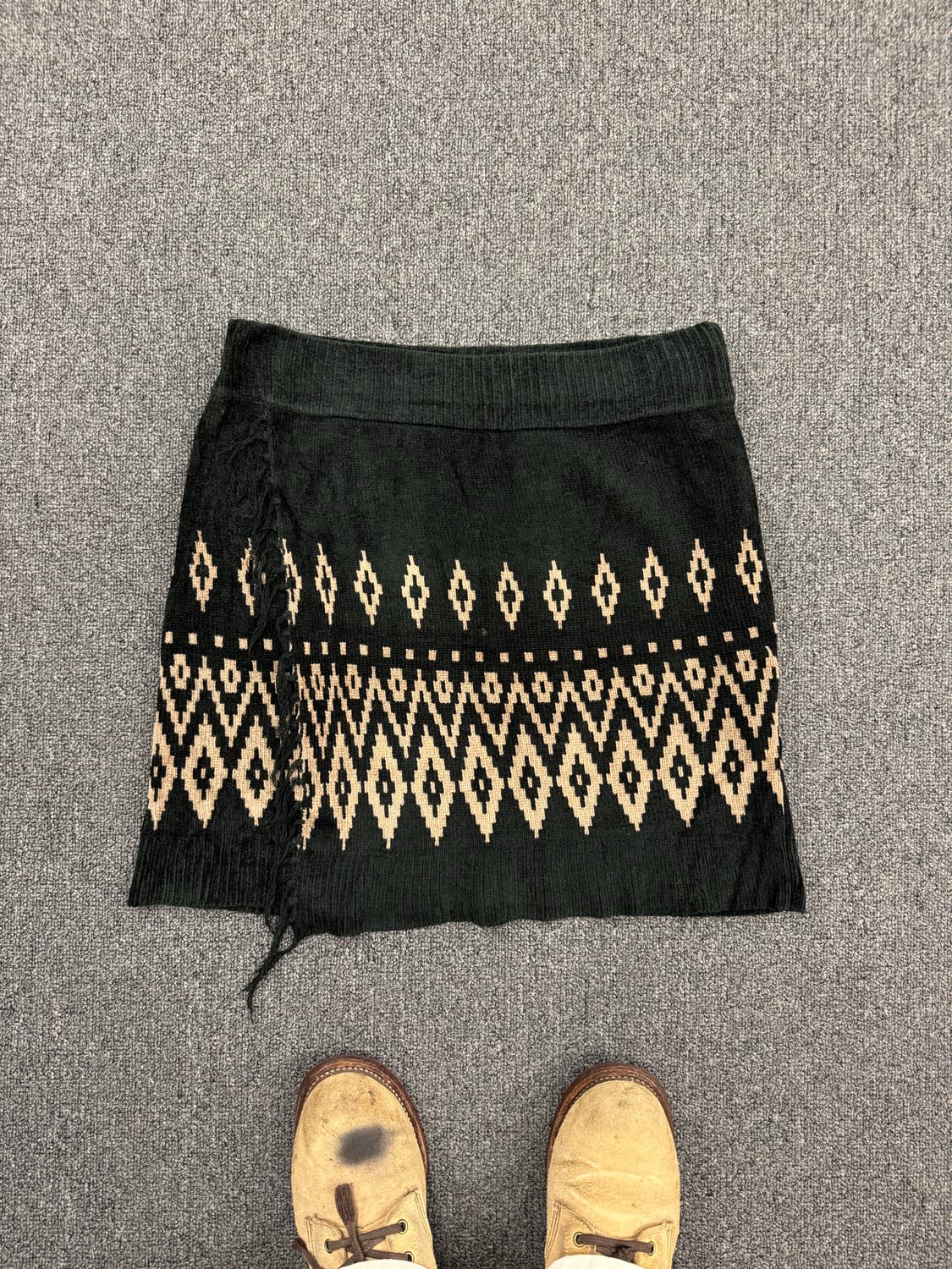 japanese vintage 패턴 니트 치마 상품이미지1