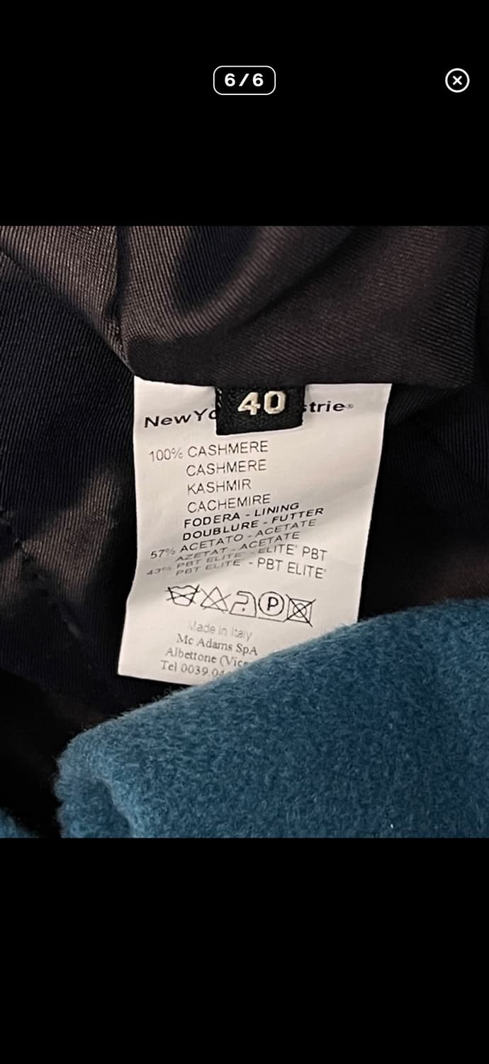 뉴욕인더스트리 커브드 라인 디테일 캐시미어 자켓 상품이미지6