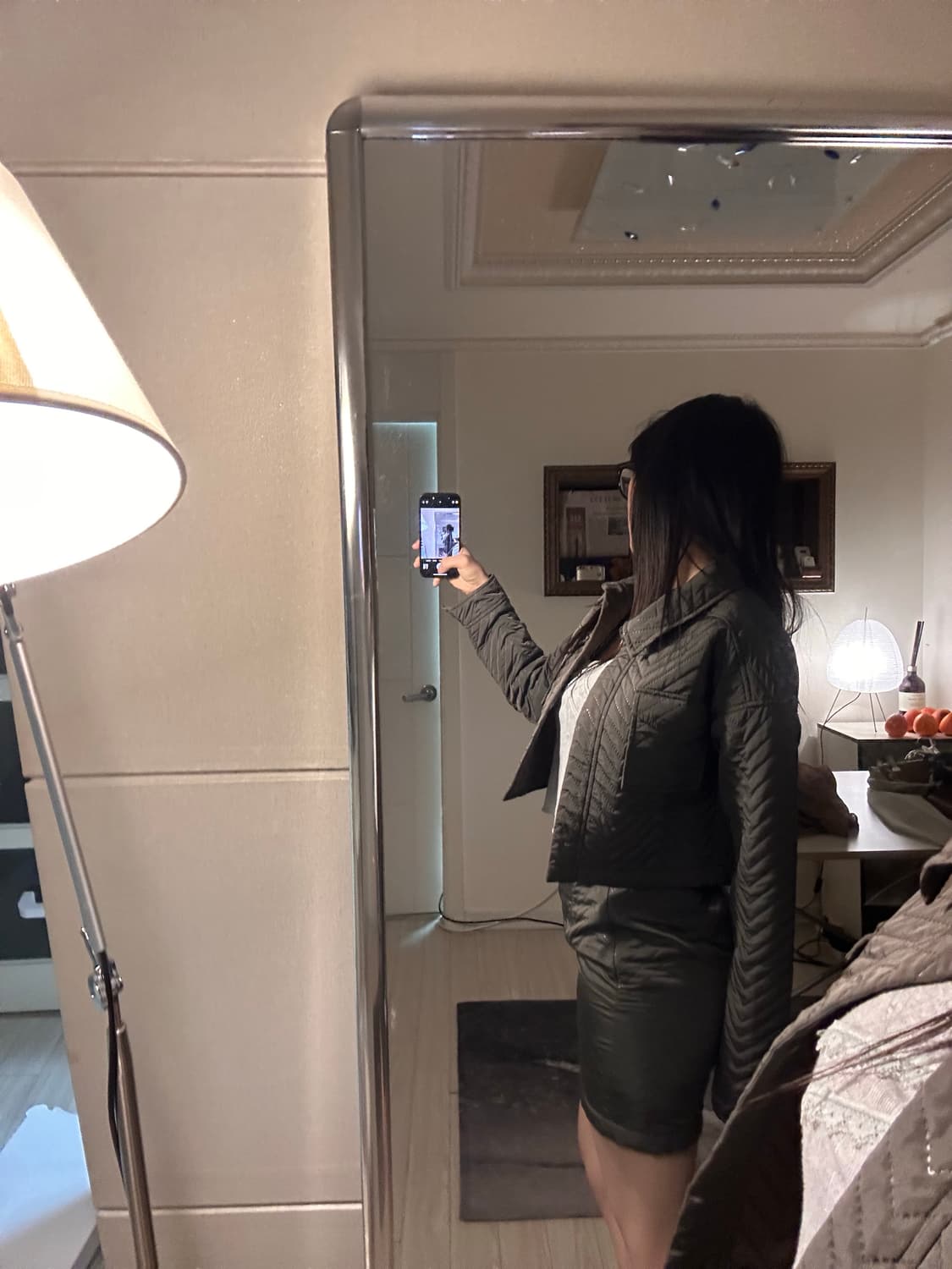 패딩 스커트 자켓 셋업 상품이미지7