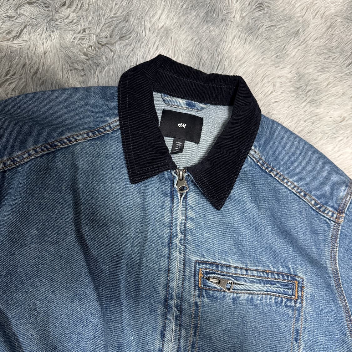 H&M 데님 워크자켓 M 사이즈 상품이미지2