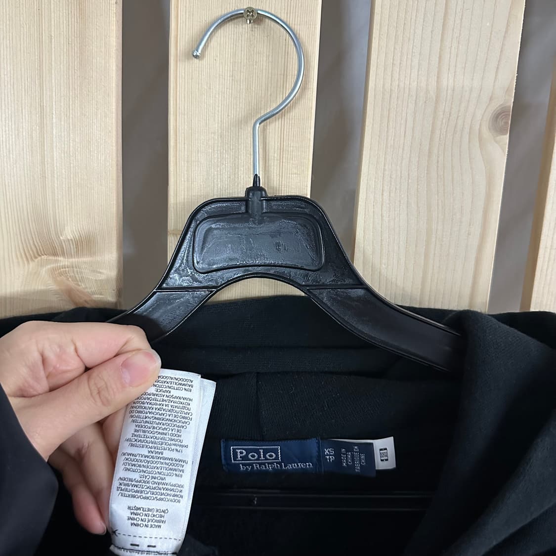 (XS) 폴로 랄프로렌 블랙 후드집업 상품이미지6