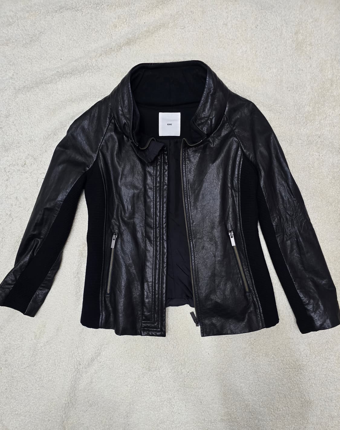 KUHO 쿠호 블랙 가죽 자켓 85사이즈 상품이미지3