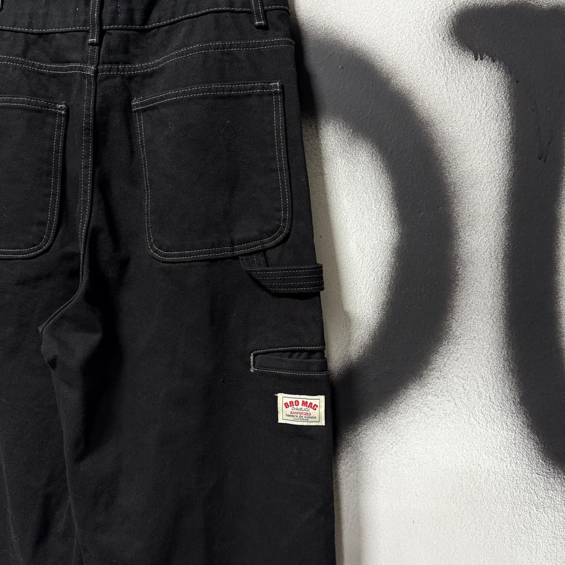 VTG 빈티지 흑청 데님 카펜터 와이드 팬츠 상품이미지5