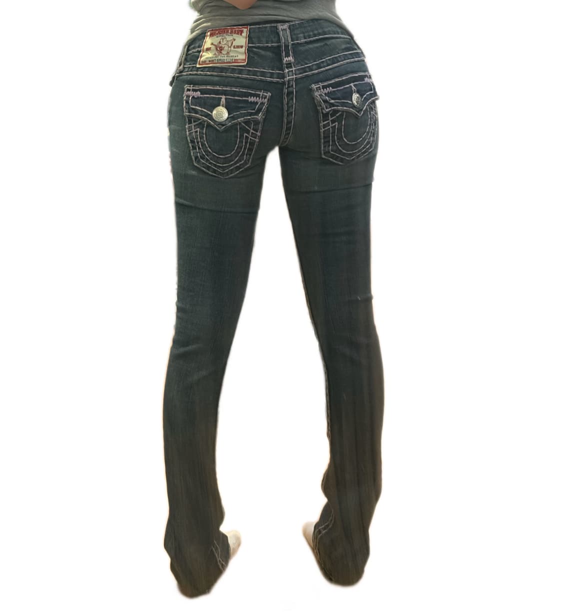 💜트루릴리전 로우라이즈 라벤더 스티치 데님 팬츠💜 상품이미지1