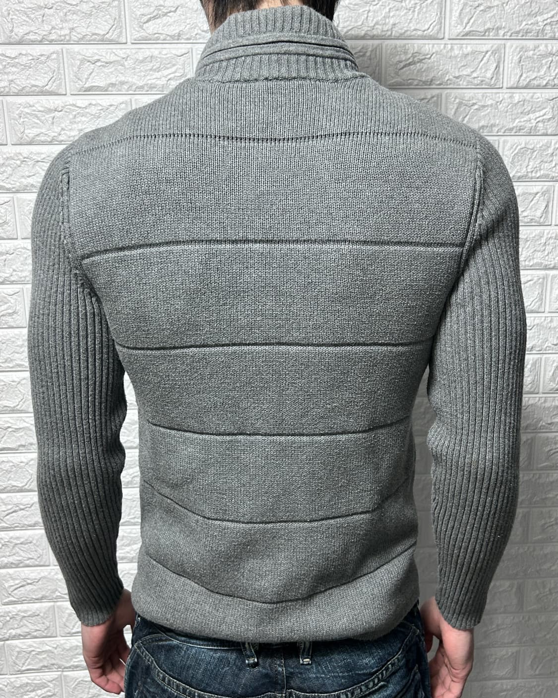 아르마니 익스체인지 후디드 니트 집업 상품이미지2