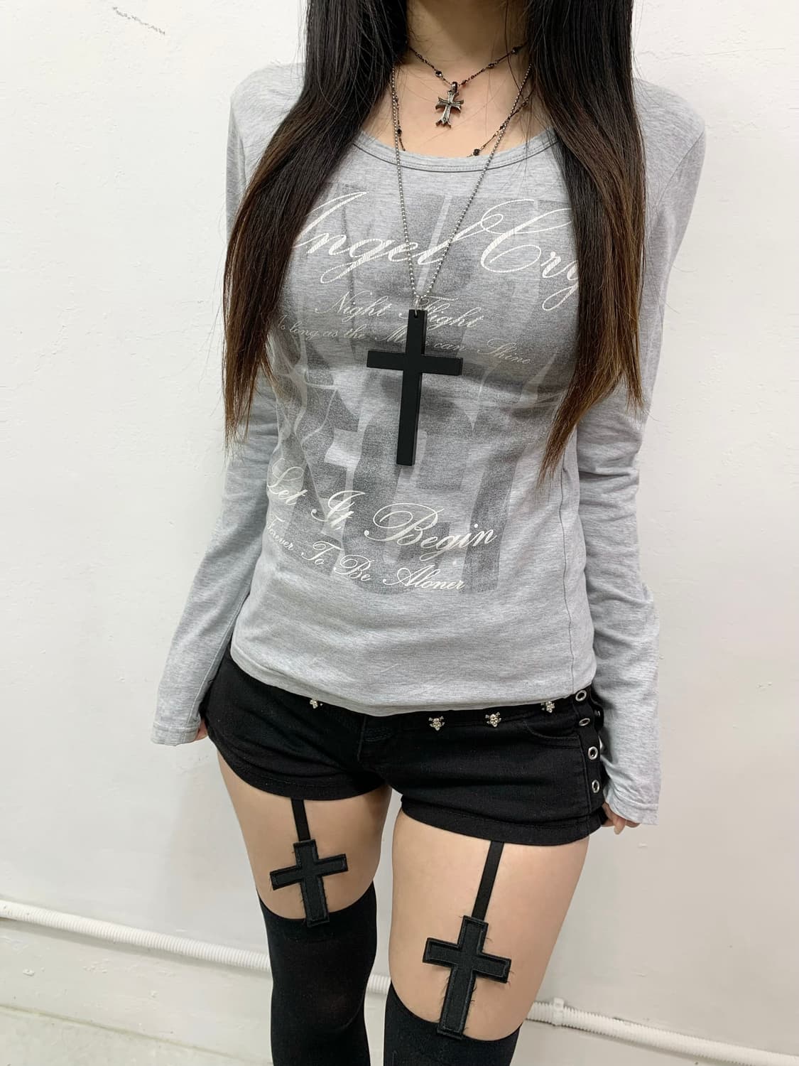 [RELACHE] 펑크 y2k 레터링 롱슬리브 상품이미지3