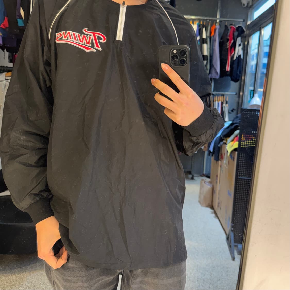 LG트윈스 바람막이 블랙 상품이미지2