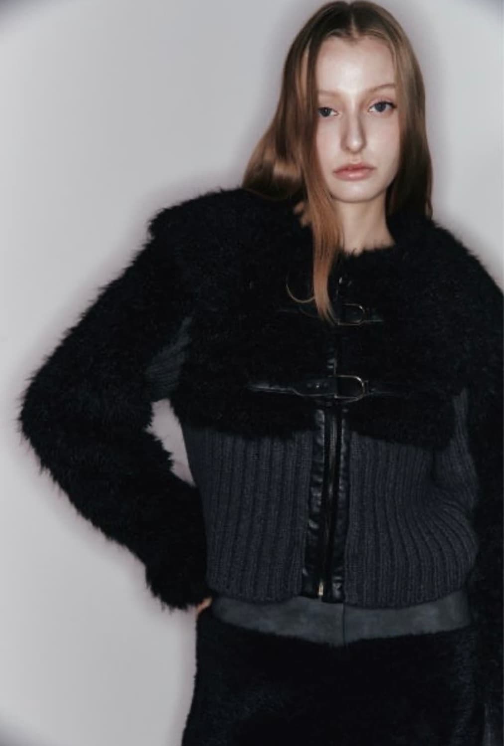 KNIT  MIX MUSTANG (BLACK) 상품이미지2