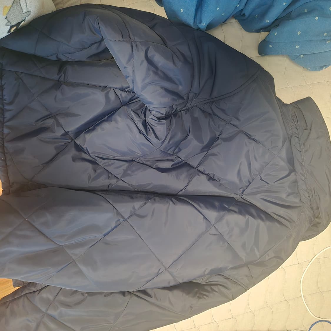 베이프 네이비 아카이브 라인 퀄팅 패딩 자켓 상품이미지3