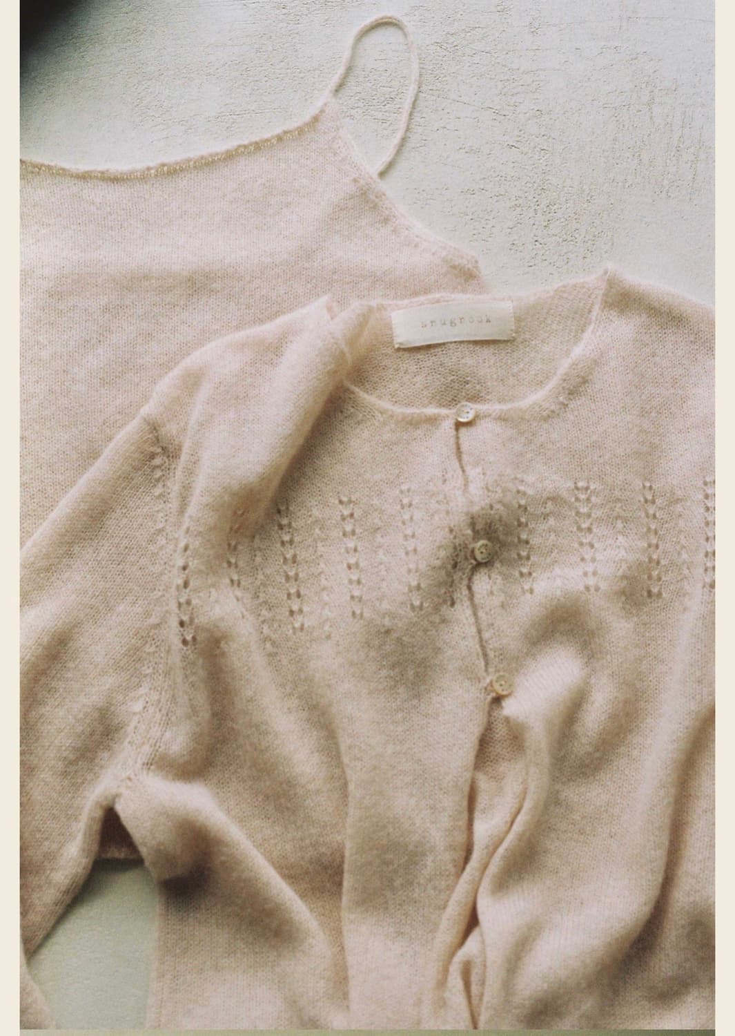 스너그눅 mellow cardigan 핑크 새상품 상품이미지1