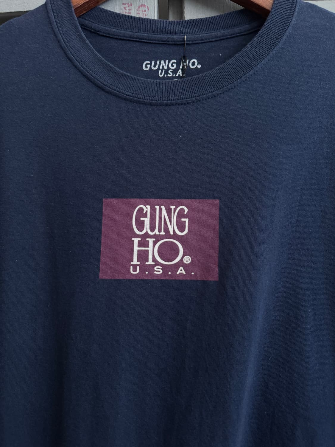 [L]GUNG HO 궁호 네이비 로고 티셔츠 상품이미지4