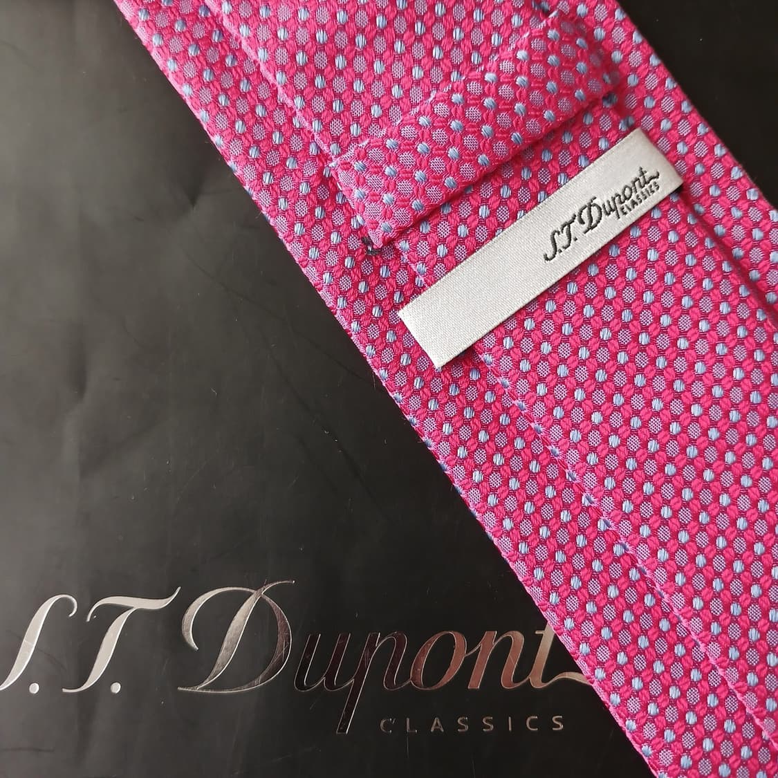 에스.티. 듀퐁 실크 도트 패턴 넥타이 8.1cm A등급 A19809 상품이미지6