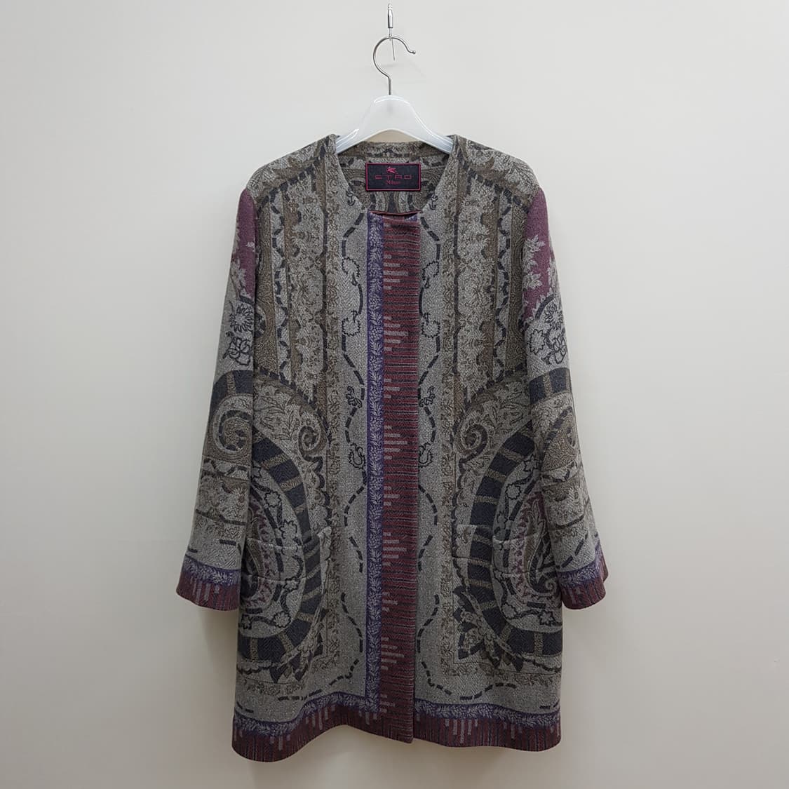 에트로 ETRO 페이즐리 자카드 간절기 코트 48사이즈 상품이미지1