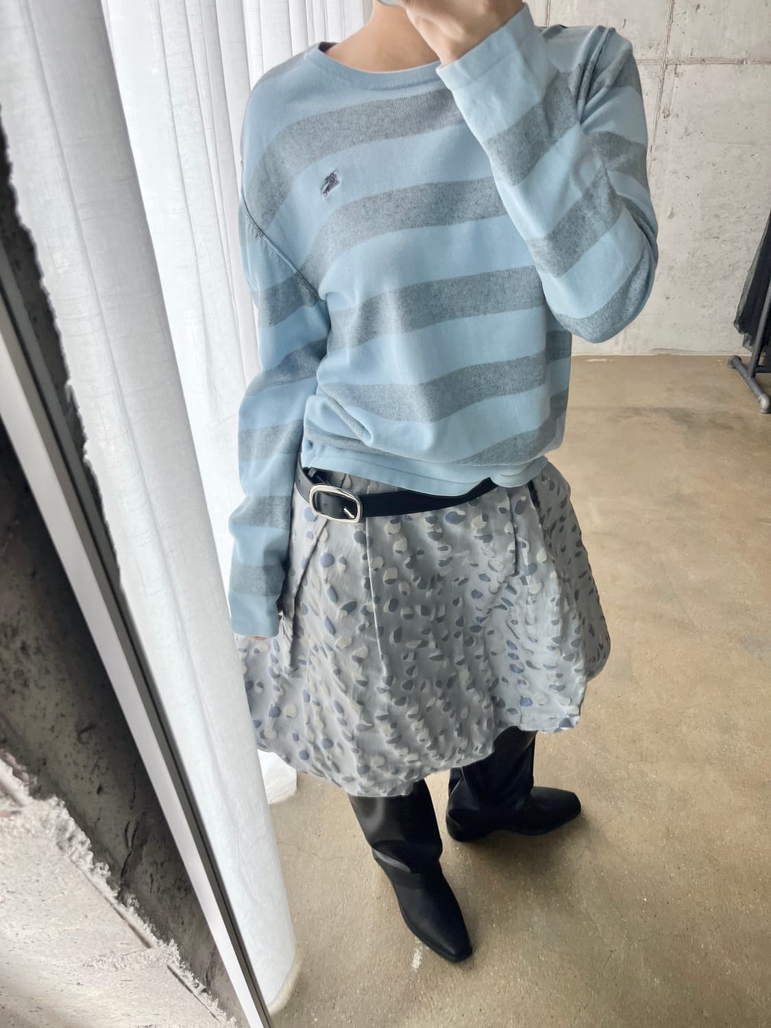 Burberry 버버리 로고 스트라이프 스웨터 블루 상품이미지5