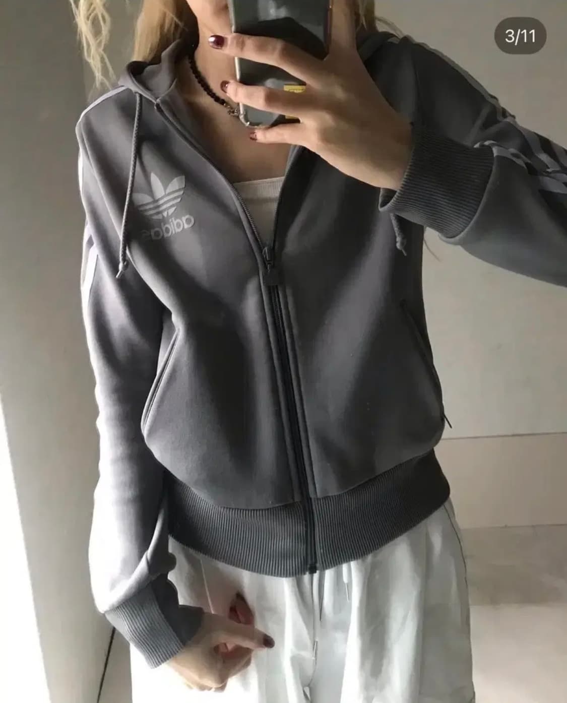 아디다스 빈티지 후드집업 라이프이즈웻 져지 상품이미지2