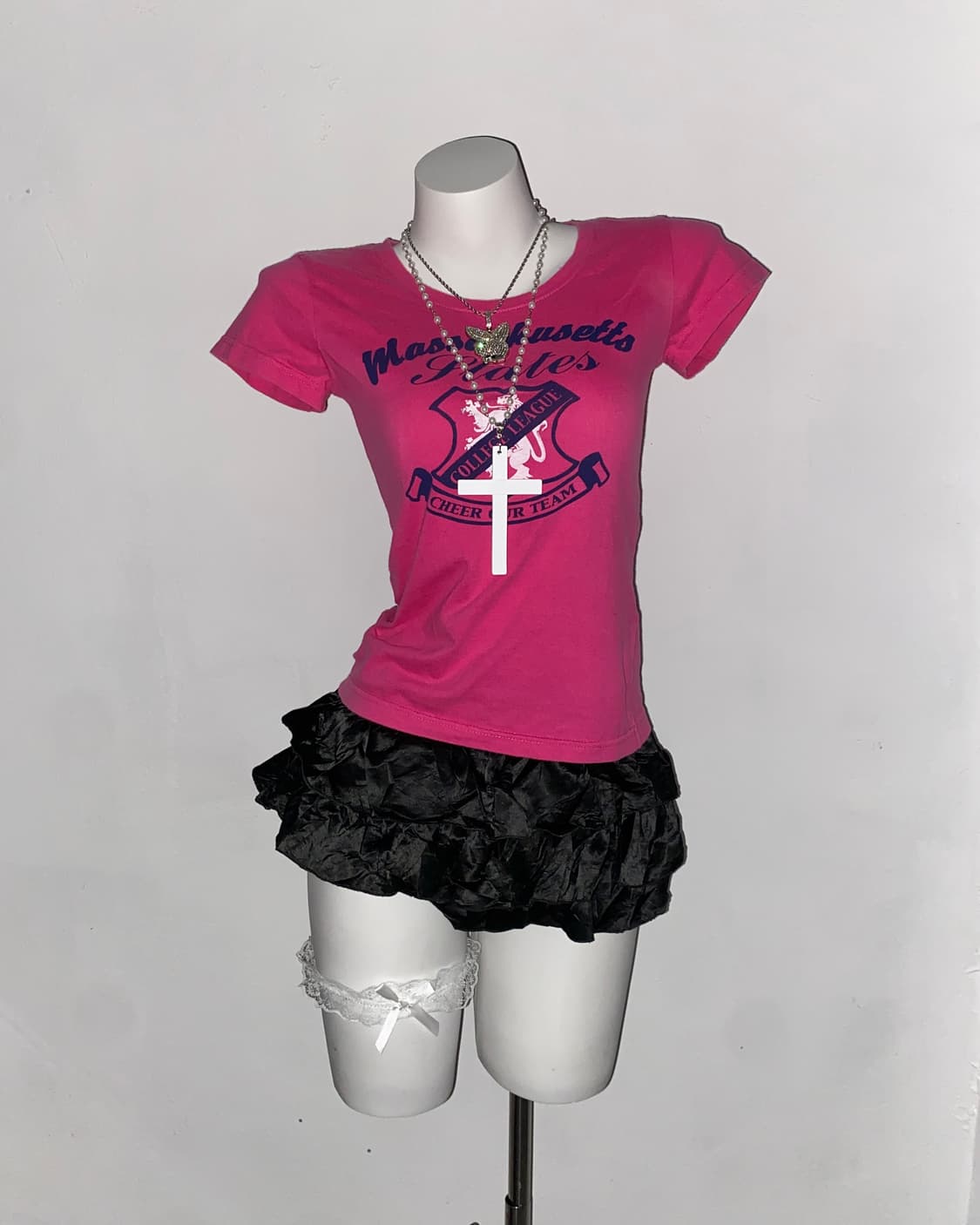 HIDEWAY y2k pink t-shirt 상품이미지1