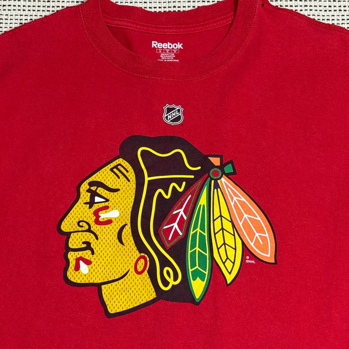 빈티지 그래픽 티셔츠 Chicago Blackhawk Reebok 상품이미지3