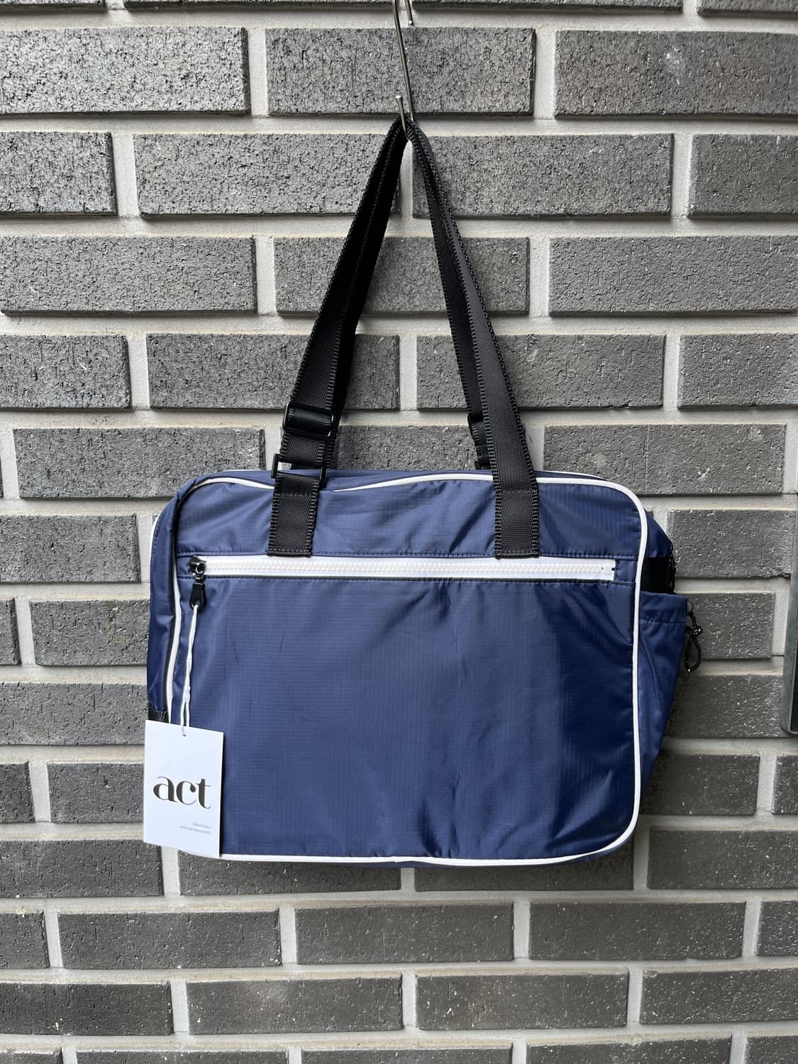 00s Courreges 꾸레쥬 화이트 로고 2웨이 백 라지 상품이미지5