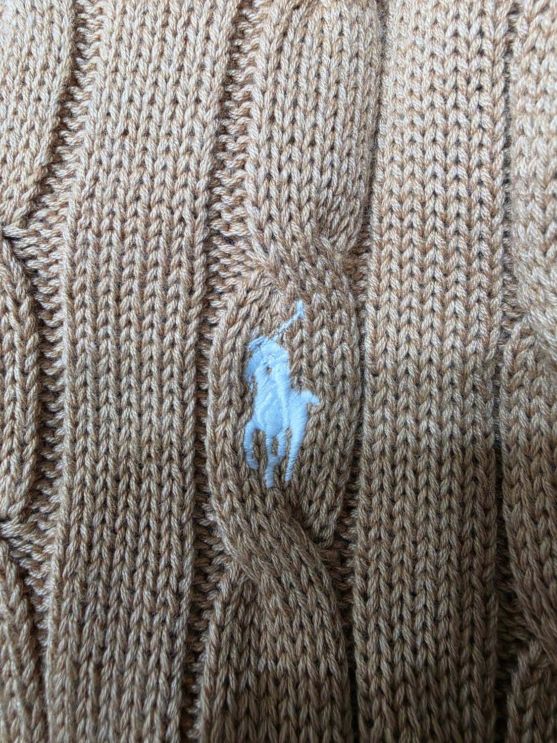 폴로 랄프로렌 꾀배기 케이블 라운드넥 반팔 니트 여성 S 상품이미지4