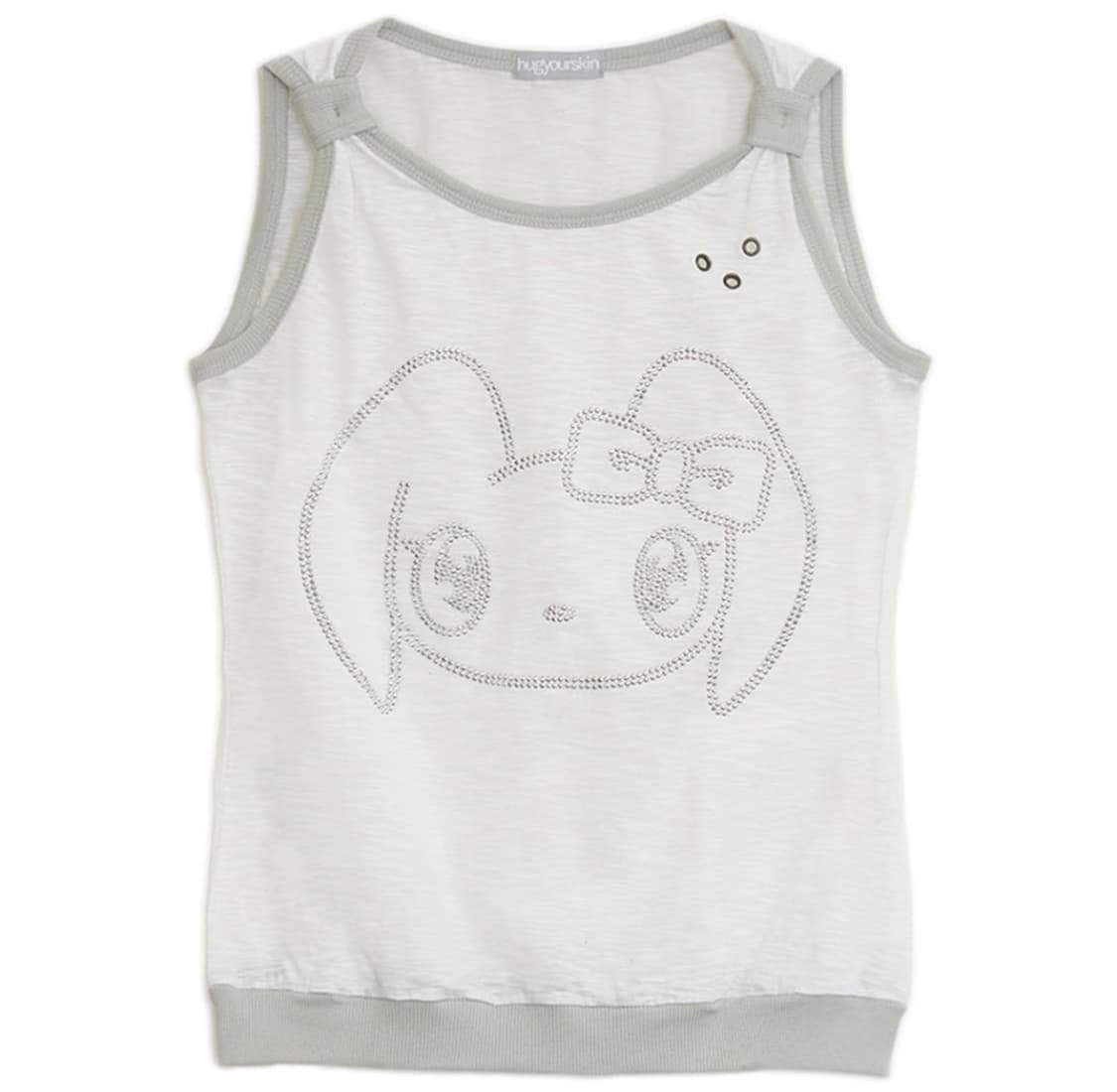 허그유어스킨 핫픽스 슬리브리스 white 상품이미지1