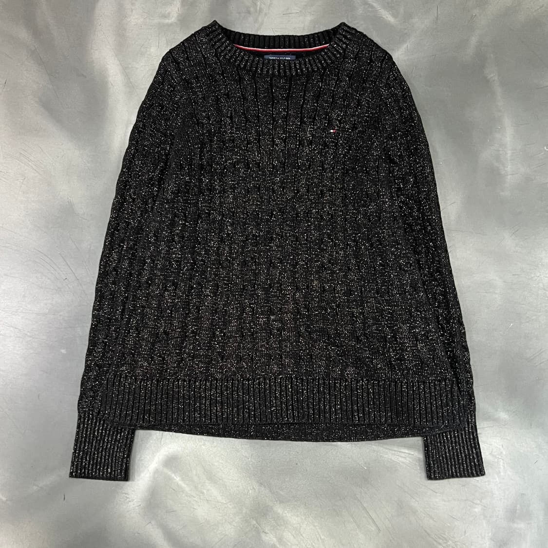  타미힐피거 글리터 꽈배기 니트 y15918 상품이미지1