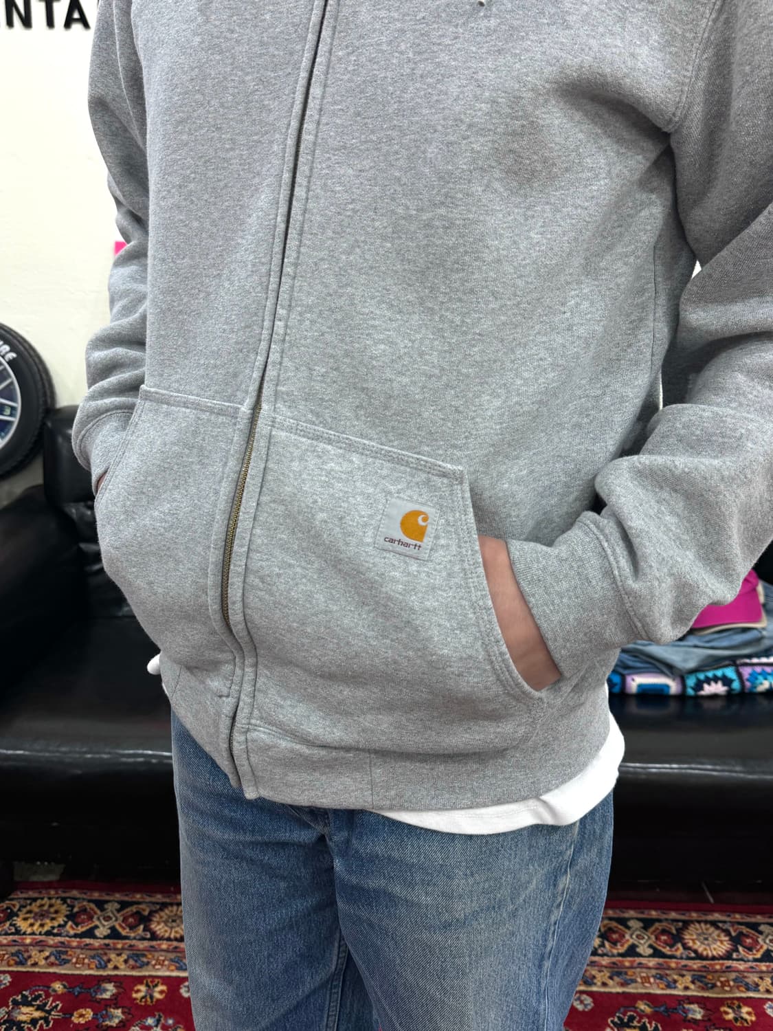 칼하트 k122 미드웨이트 후드집업 M 상품이미지3