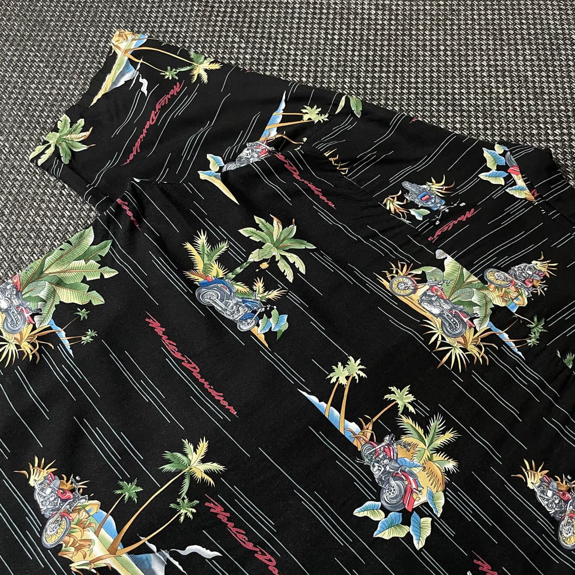 할리데이비슨 블랙 하와이안 셔츠 L 상품이미지6