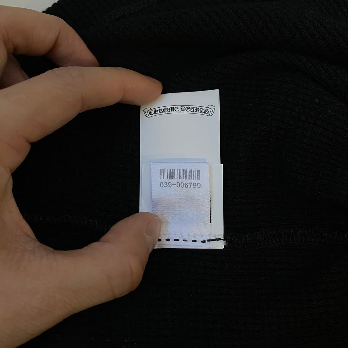 [L] 크롬하츠 크로스볼 와플 헨리넥 블랙 상품이미지10