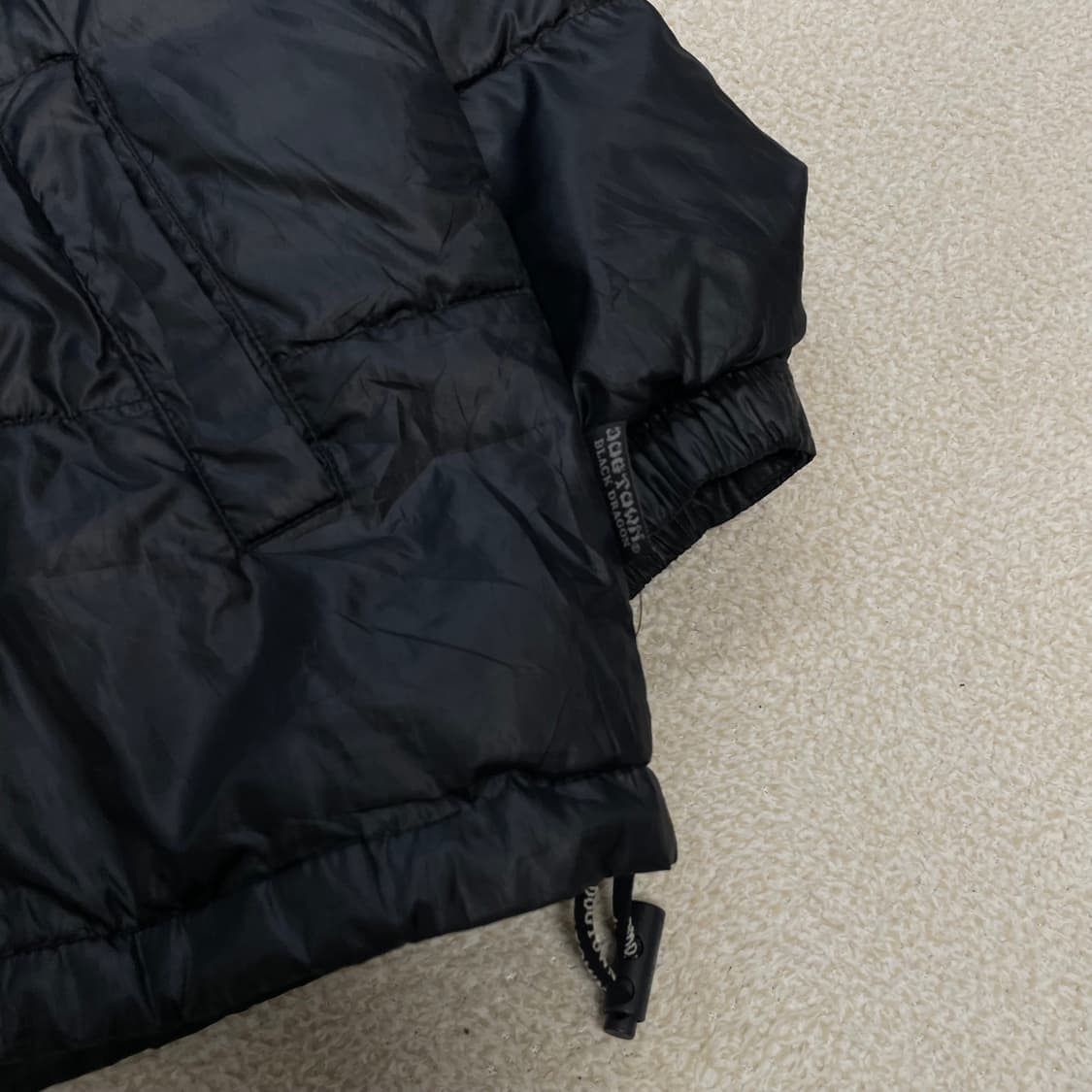 도그타운 Dog town 블랙 드래곤 자수 패딩 자켓 블랙 상품이미지5