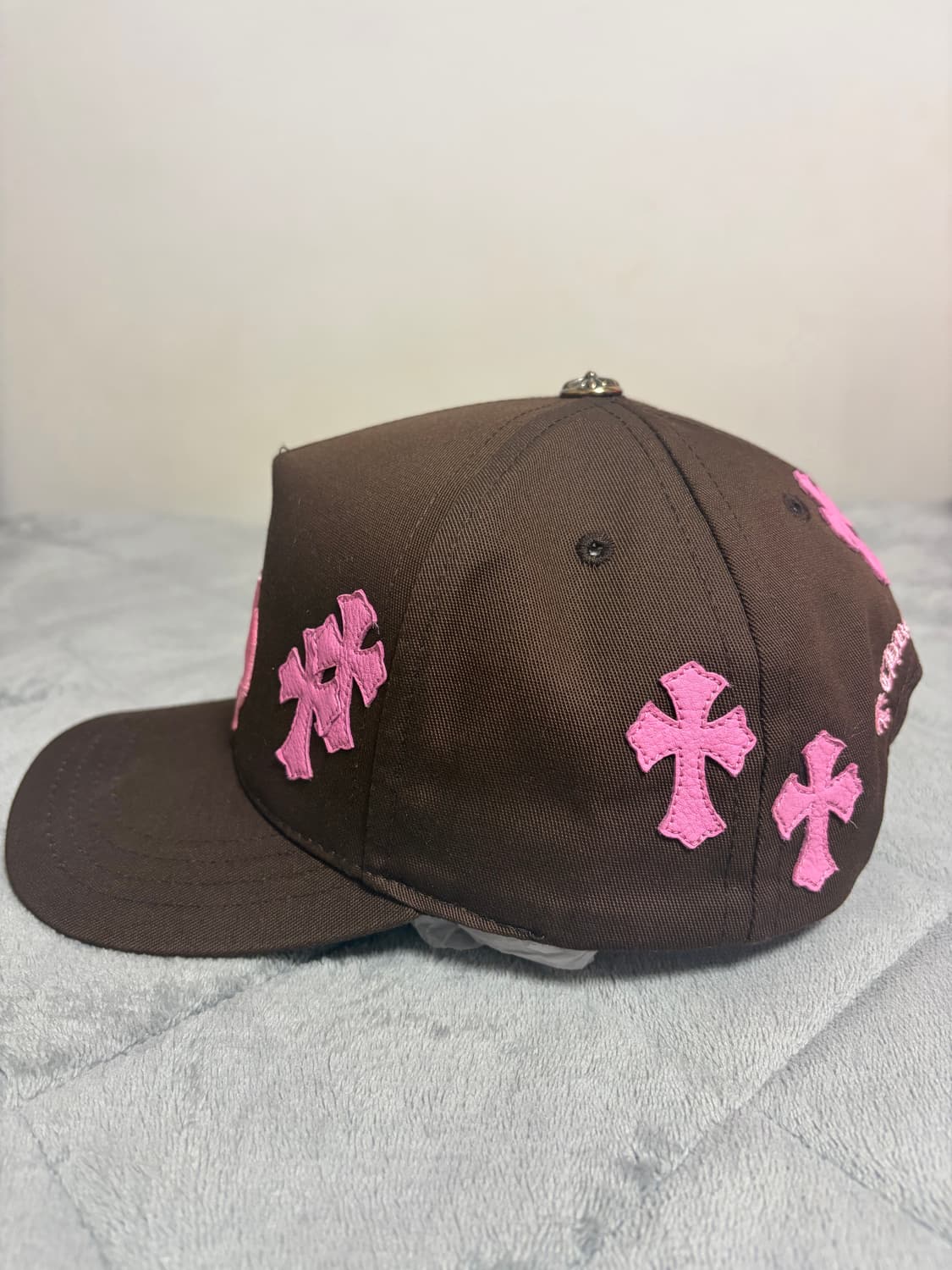 크롬하츠 브라운 핑크 크로스패치 베이스볼캡 모자 상품이미지5