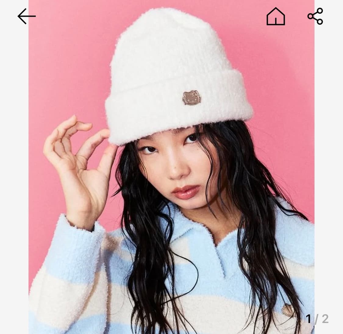 [오디너리 X 헬로키티] 부클 비니 [CREAM] 상품이미지3