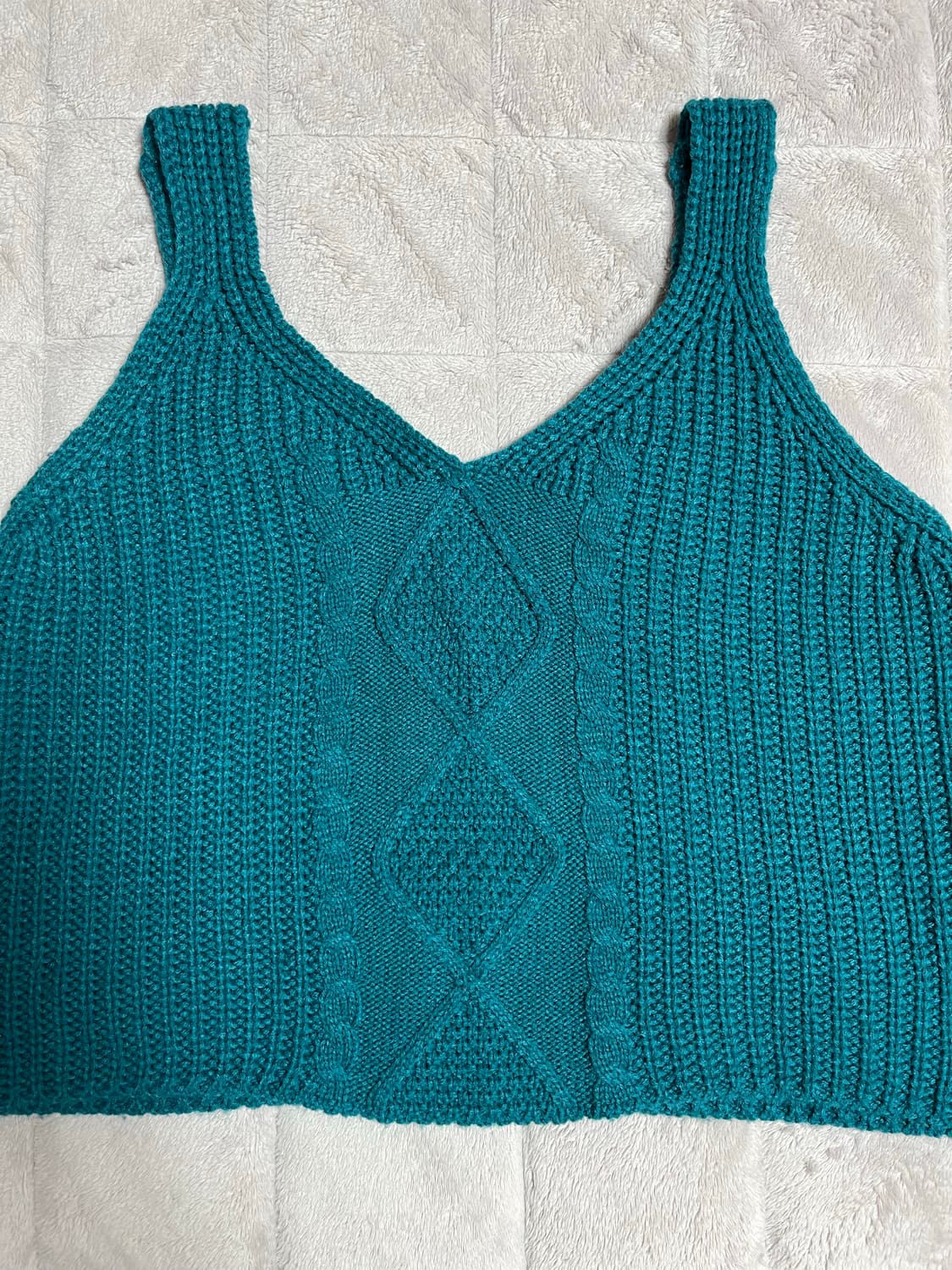 크롭 꽈배기 니트 레이어드 뷔스티에 상품이미지3