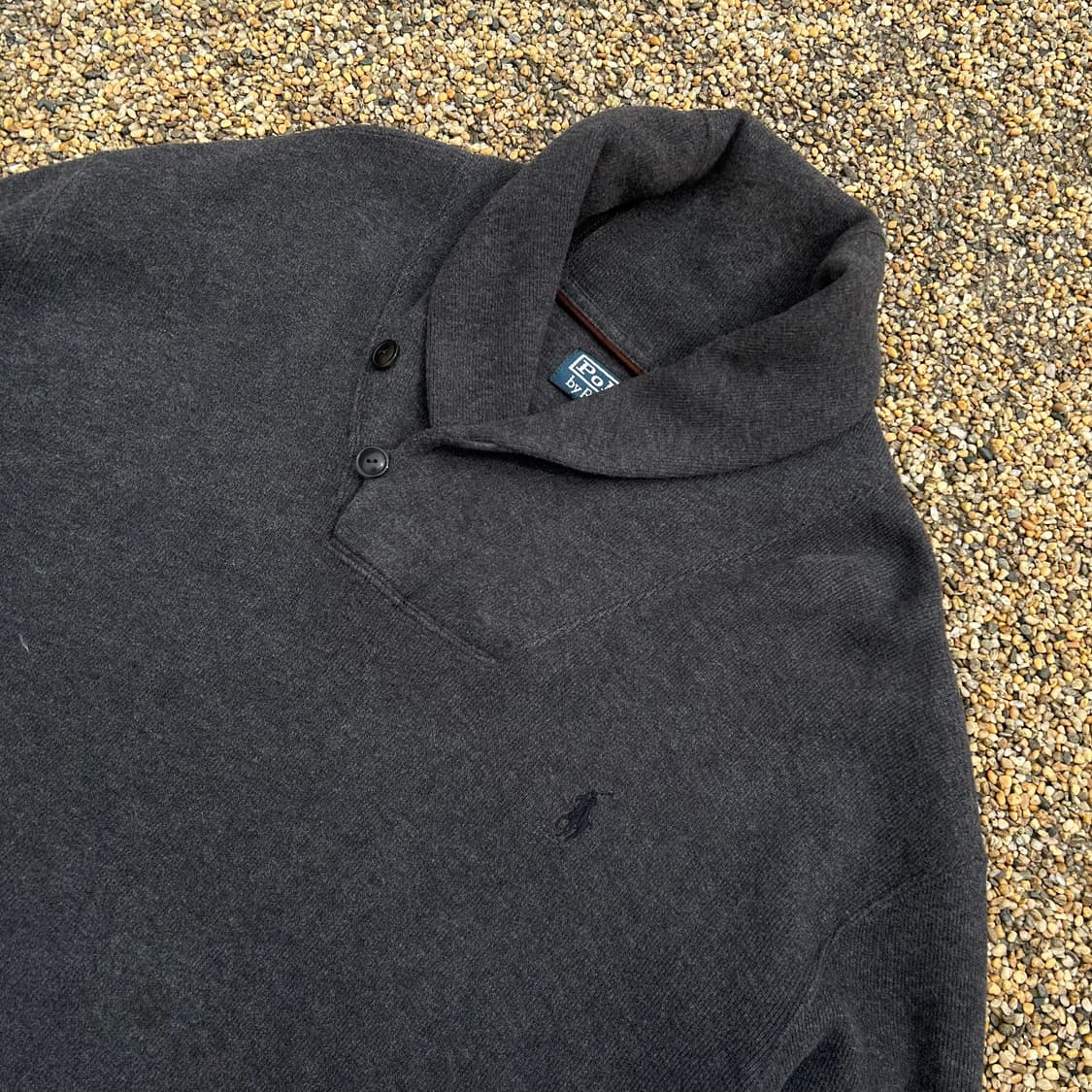 폴로(POLO RalphLauren) 숄카라 그레이 니트 상품이미지2