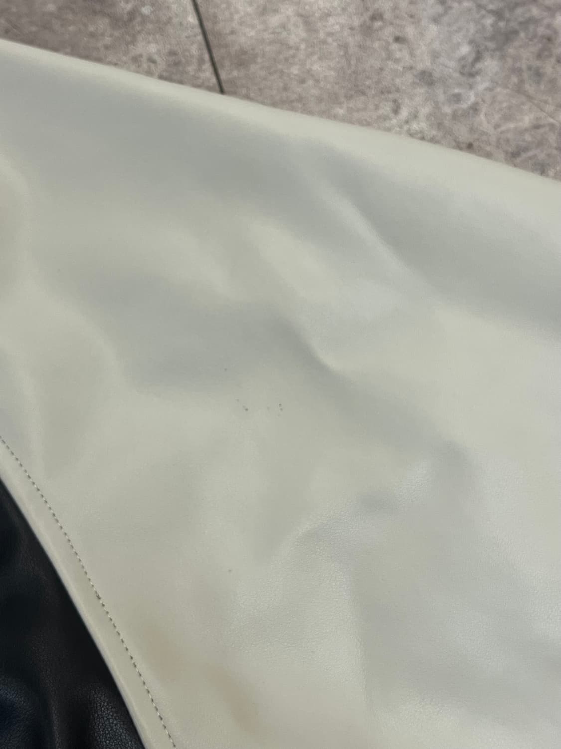 파르티멘토 배색 레더 자켓 블랙 S #csz2641 상품이미지7