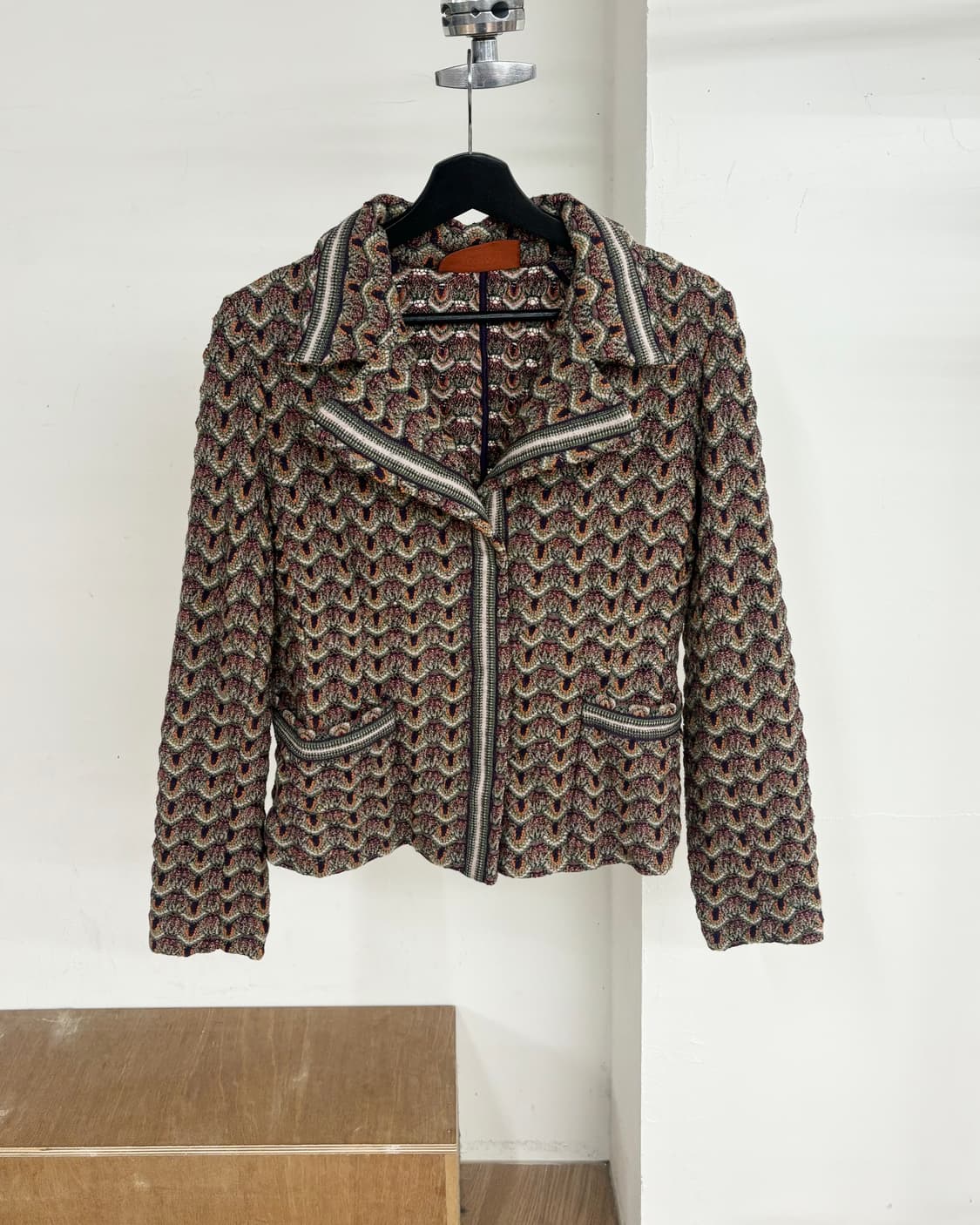 미쏘니 멀티컬러 니트 자켓 상품이미지1