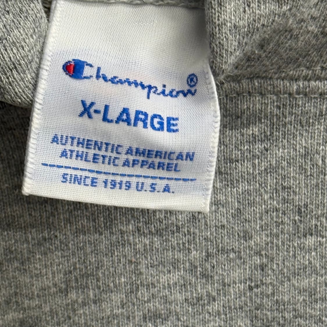 챔피온 올드스쿨 배색 부클패치 그레이 후드티 XL 상품이미지2