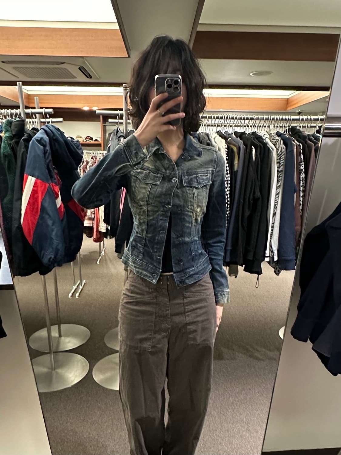 XS)G-STAR 빈티지 여성 워싱 데님 트러커 자켓 상품이미지1