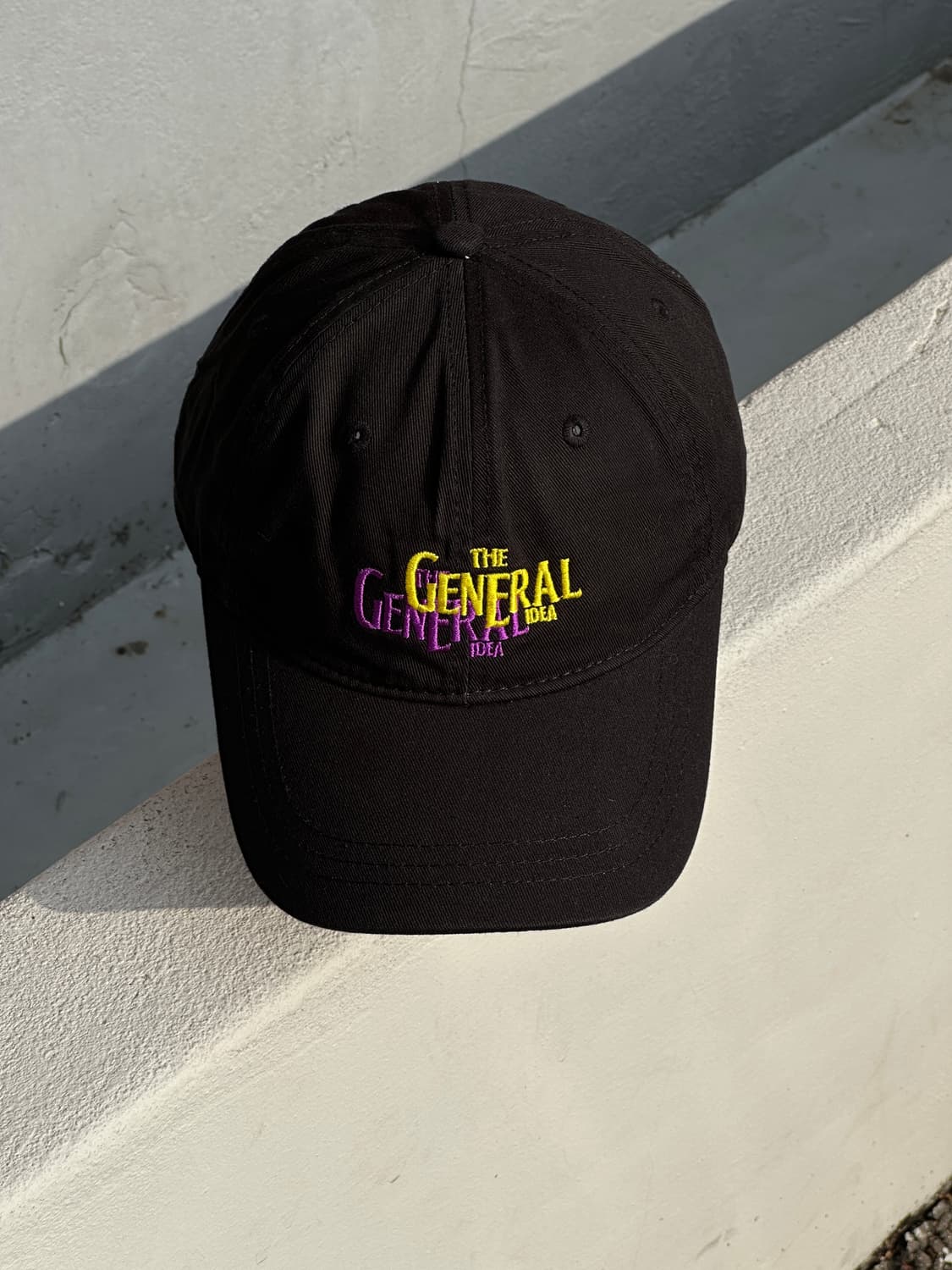 [F] 제네럴 아이디어 로고 블랙 볼캡 모자 상품이미지1