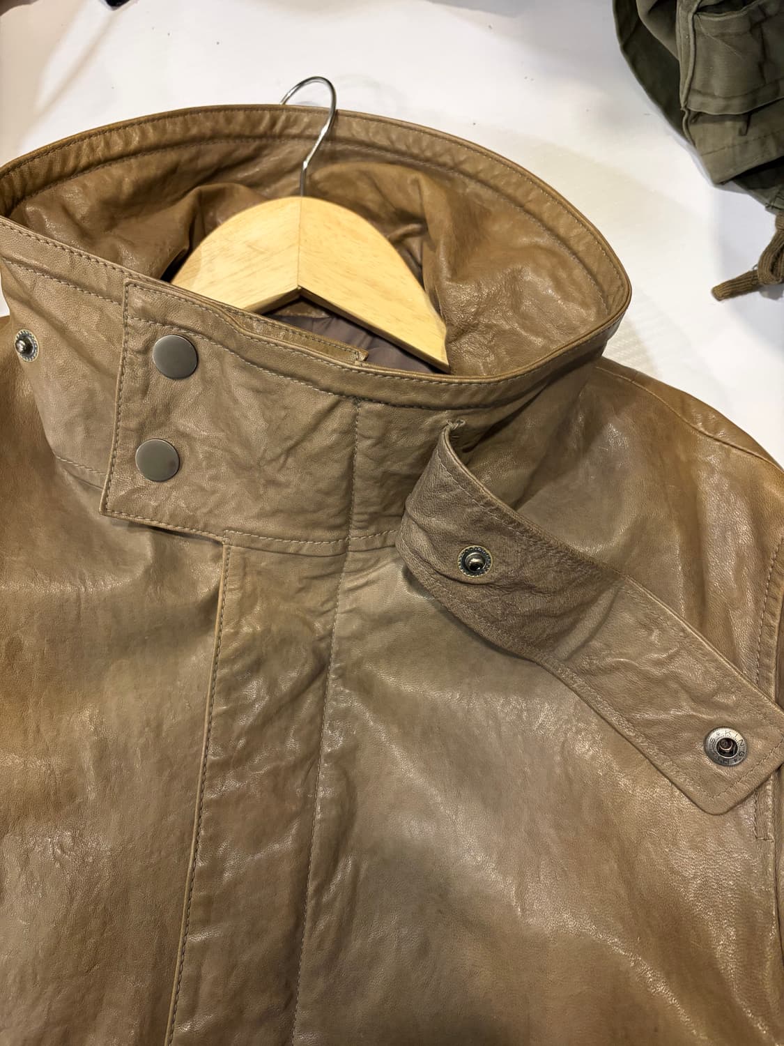 하이넥 램스킨 레더자켓 상품이미지4