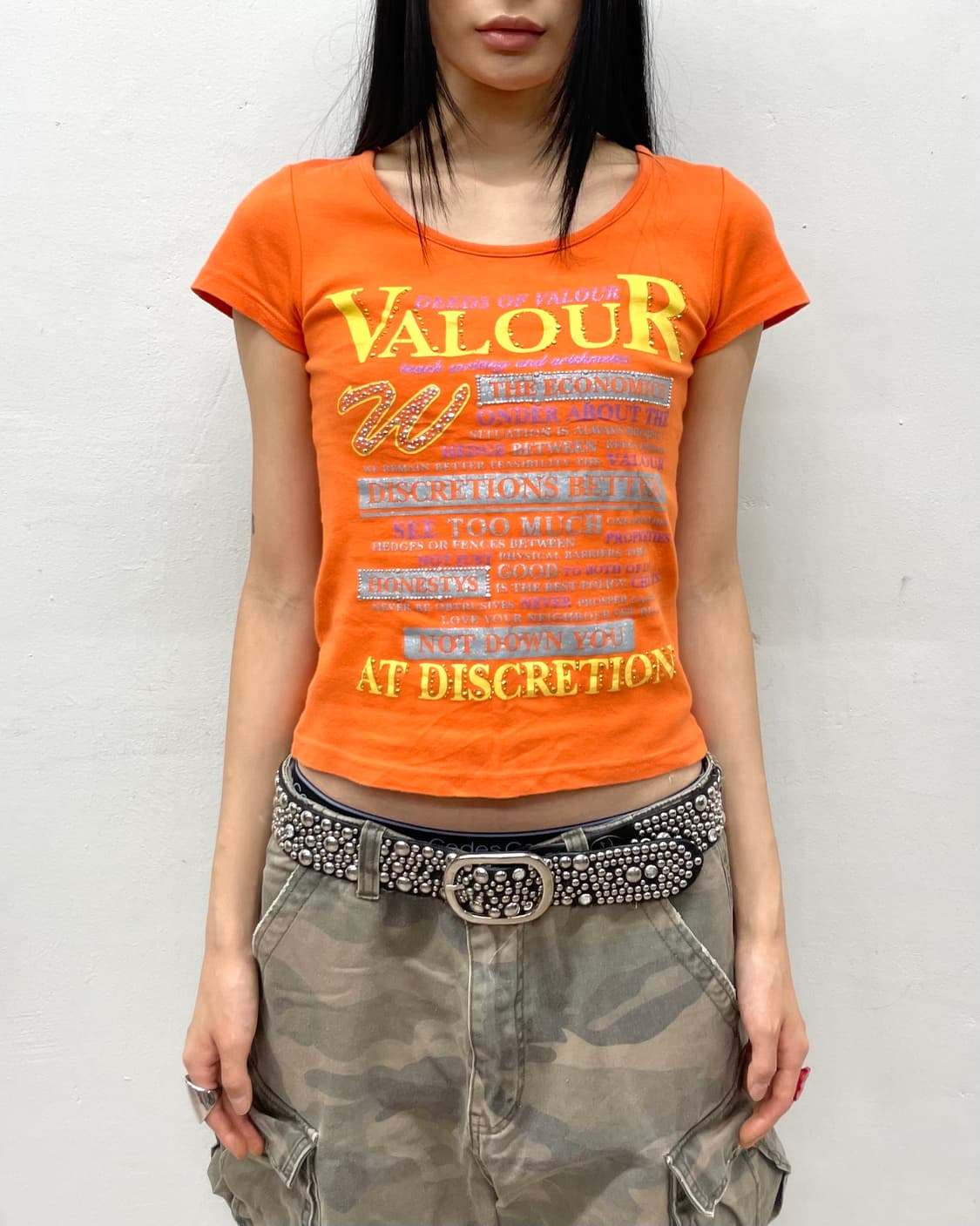 Heart Lace Orange T-shirt 상품이미지2