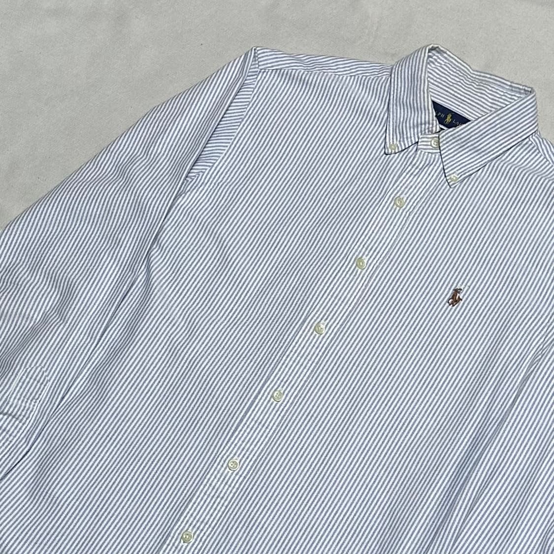 M 폴로랄프로렌 스카이블루 스트라이프 셔츠 상품이미지1